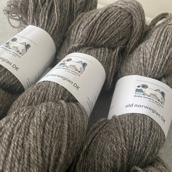 NWT Bare Naked Wools 100% Old Norwegian DK Colour "Grandpa's Beard" Lot of 3 - Picture 7 of 8